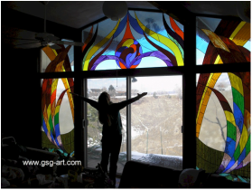 Picture Of Stained Glass Dance Of Life
