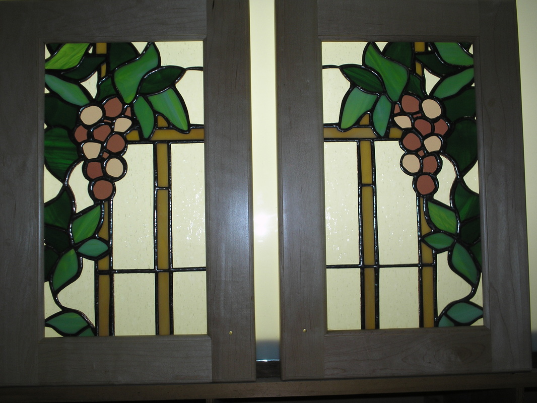 Picture of Stained Glass In Cabinet Doors