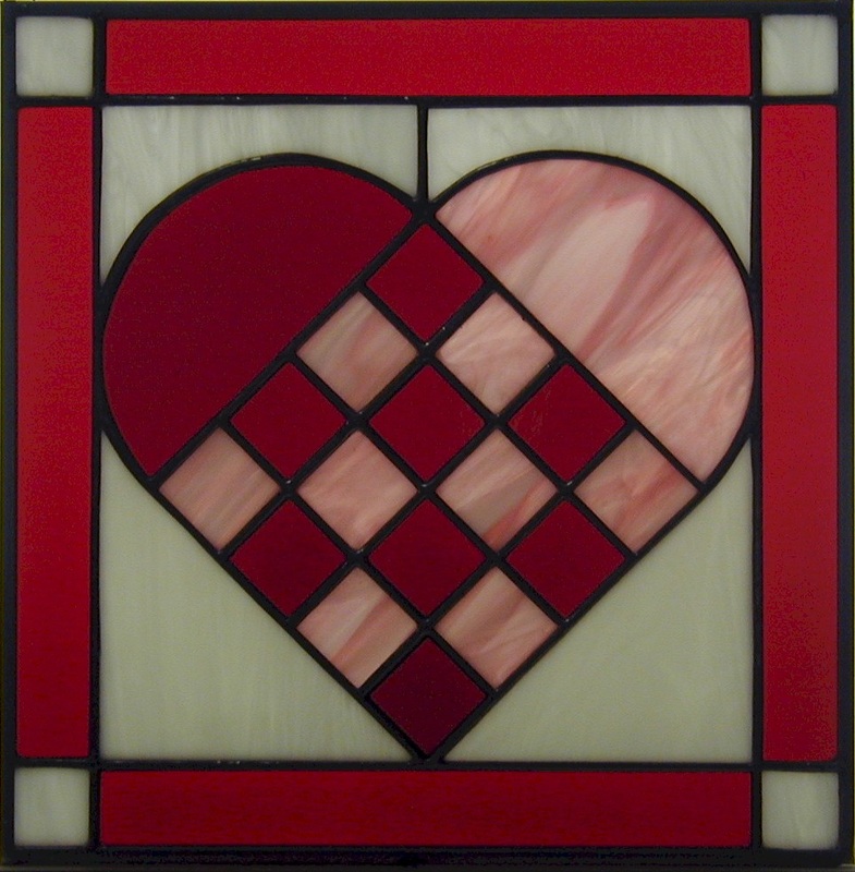 Picture Of February Stained Glass Quilt Block